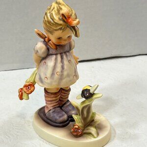 Goebel Hummel Will It Sting? Girl w/Flowers Bee Figurine #1500
